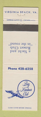 Matchbook Cover - Bay Harbour Club Virginia Beach VA