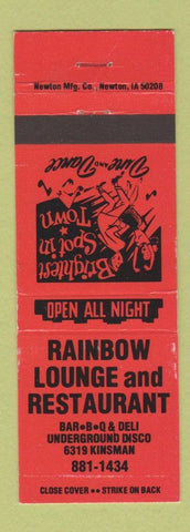 Matchbook Cover - Rainbow Lounge Restaurant Disco
