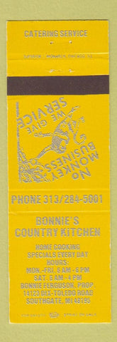 Matchbook Cover - Connie's Country Kitchen Southgate MI