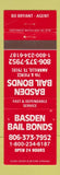 Matchbook Cover - Basden Bail Bonds Amarillo TX