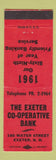 Matchbook Cover - Exeter COOP Bank Exeter NH 1961