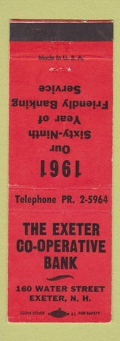 Matchbook Cover - Exeter COOP Bank Exeter NH 1961