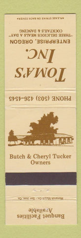 Matchbook Cover - Toma's Inn Enterprise OR