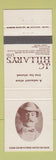 Matchbook Cover - JC Hillary's Restaurant Dedham MA
