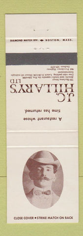 Matchbook Cover - JC Hillary's Restaurant Dedham MA