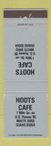 Matchbook Cover - Hoots Cafe White Bird ID WEAR