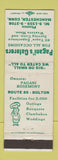 Matchbook Cover - Pagani's Catering Manchester CT