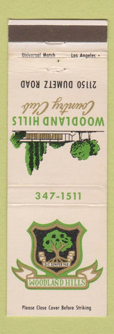 Matchbook Cover - Woodland Hills Country Club Los Angeles? CA