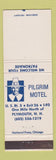 Matchbook Cover - Pilgrim Motel Plymouth NH