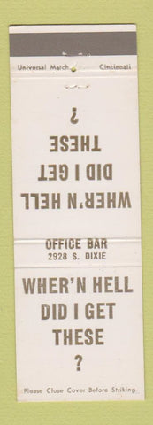 Matchbook Cover - Office Bar Dayton OH