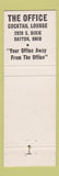 Matchbook Cover - Office Bar Dayton OH
