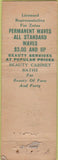 Matchbook Cover - Green Parrot Beauty Salon Minneapolis? WORN