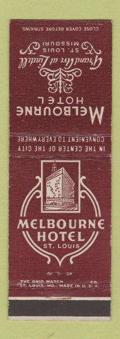 Matchbook Cover - Melbourne Hotel St Louis MO WEAR