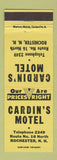Matchbook Cover - Cardin's Motel Rochester NH