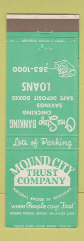 Matchbook Cover - Mound City Trust Company St Louis MO