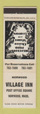 Matchbook Cover - Norwood Village Inn Norwood MA