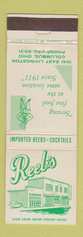 Matchbook Cover - Reed's Restaurant Columbus OH