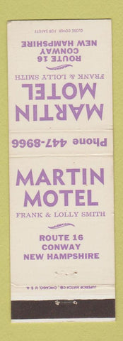 Matchbook Cover - Martin Motel Conway NH