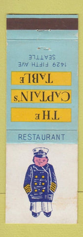 Matchbook Cover - The Captain's Table Seattle WA