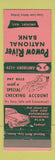 Matchbook Cover - Powow River National Bank Amesbury MA