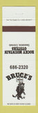Matchbook Cover - Bruce's Rocky Mountain Oysters Severance Colorado