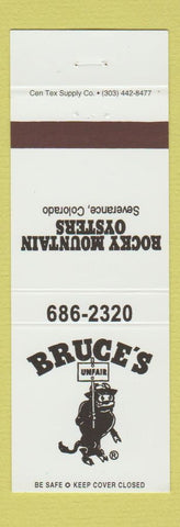 Matchbook Cover - Bruce's Rocky Mountain Oysters Severance Colorado