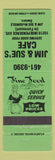 Matchbook Cover - Jim & Sue's Cafe Fairmount MO WEAR
