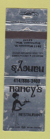 Matchbook Cover - Nancy's Restaurant Sturtevant WI WEAR