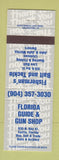 Matchbook Cover - Florida Guide and Gun Shop Eustis FL