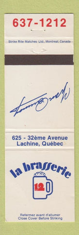 Matchbook Cover - LA Brasserie 12 Lachine QC WEAR