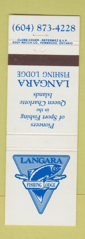 Matchbook Cover - Langara Fishing Lodge Queen Charlotte Islands