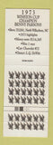 Matchbook Cover - Winston Cup champs NASCAR Benny Parsons
