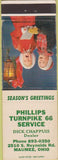 Matchbook Cover - Phillips 66 Maumee OH Christmas WEAR