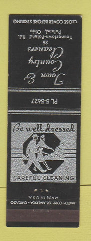 Matchbook Cover - Town & Country Cleaners Poland OH