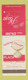 Matchbook Cover - Plaza Motor Hotel Milwaukee WI
