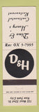 Matchbook Cover - Dino & Henry's Restaurant New York City WEAR