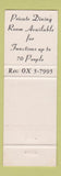Matchbook Cover - Dino & Henry's Restaurant New York City WEAR