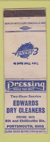 Matchbook Cover - Edwards Dry Cleaners Portsmouth OH