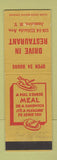 Matchbook Cover - Drive In Restaurant Jamaica NY SAMPLE WEAR
