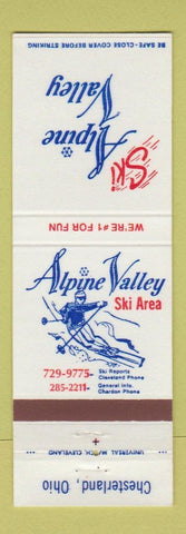 Matchbook Cover - Ski Alpine Valley Chesterland OH
