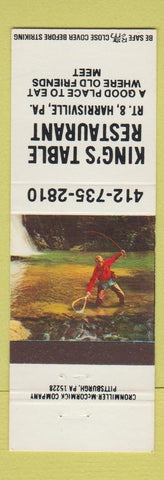 Matchbook Cover - King's Table Restaurant Harrisville PA