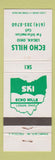 Matchbook Cover - Echo Hills Skiing Logan OH WEAR