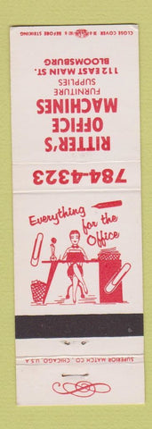 Matchbook Cover - Ritter's Office Machines Bloomsburg PA?