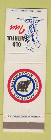 Matchbook Cover - Yellowstone Park Company Old Faithful Inn