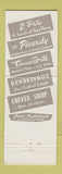 Matchbook Cover - Hotel Muehlebach Kansas City MO