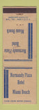 Matchbook Cover - Normandy Plaza Hotel Miami Beach FL WEAR