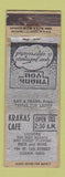 Matchbook Cover - Krakas Cafe Lorain OH ADVANCE WORN