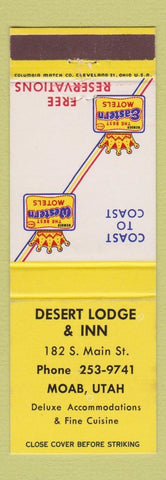 Matchbook Cover - Best Western Desert Lodge Inn Moab UT