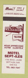 Matchbook Cover - Motel Sept Iles QC