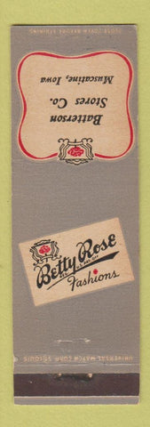 Matchbook Cover - Betty Rose Women's Clothes Batterson Store Muscatine IA